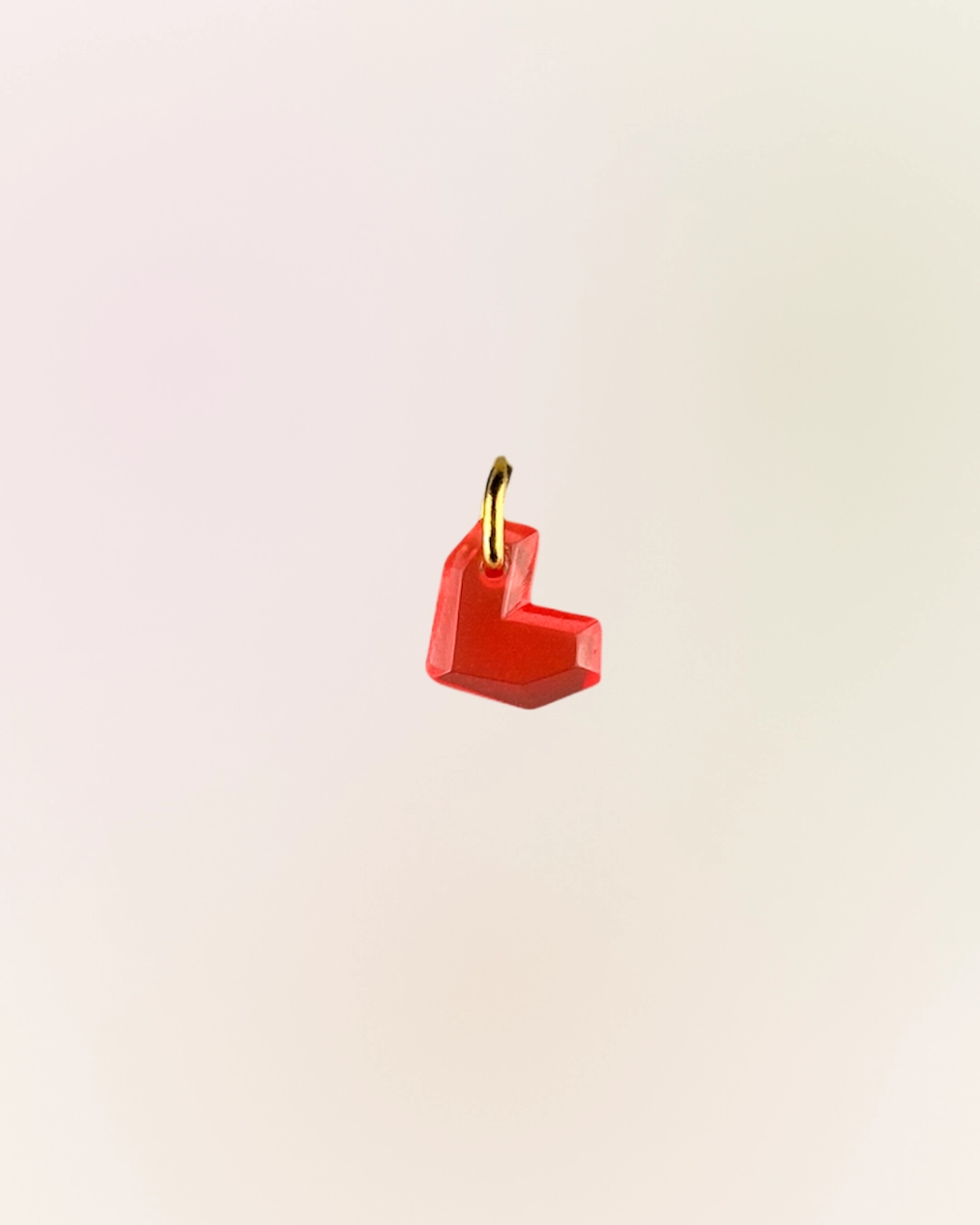 Charm cœur rouge
