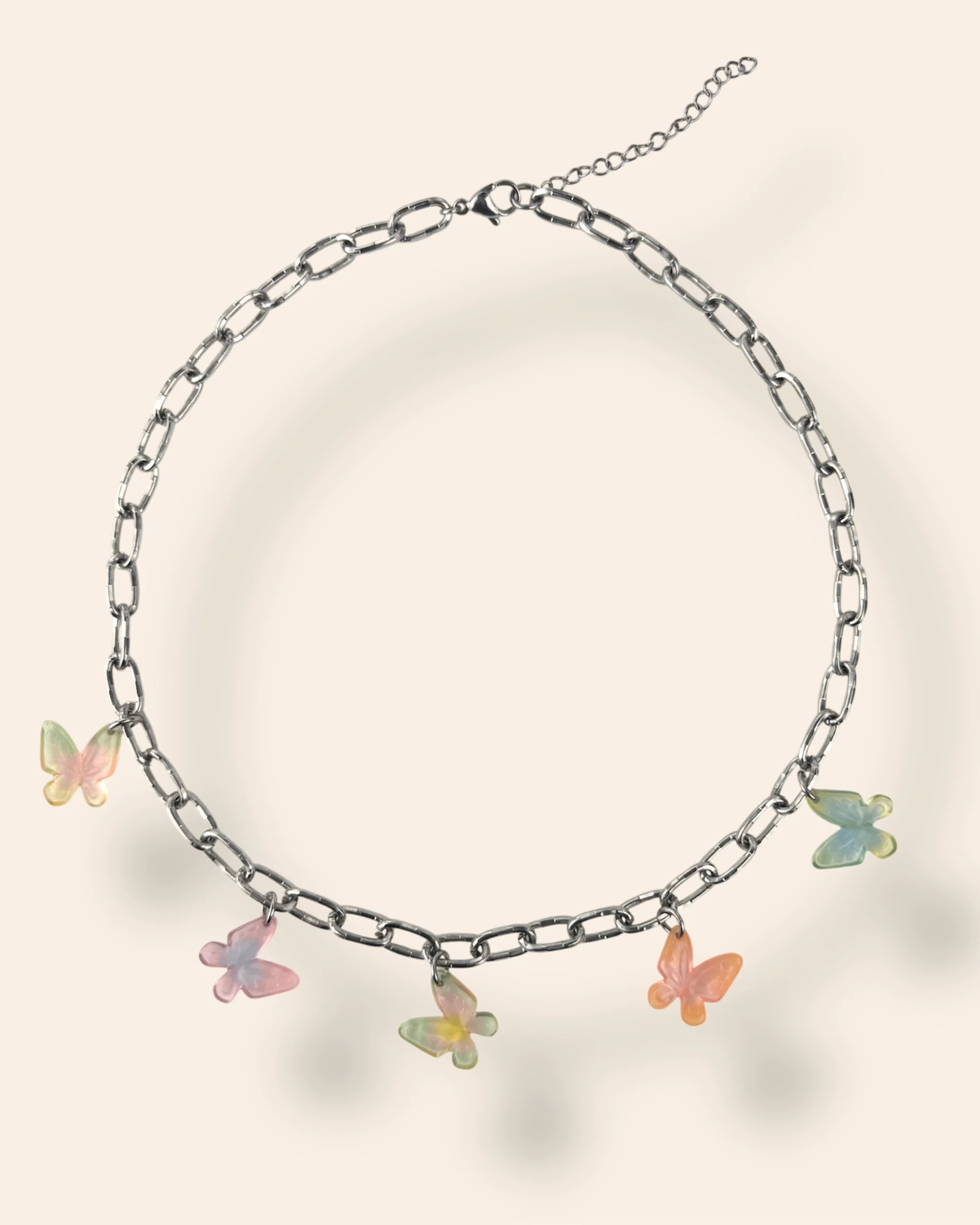 Collier cinq papillons dégradés