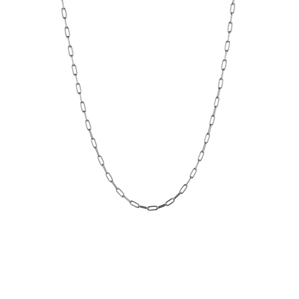 Collier maillons moyens argenté