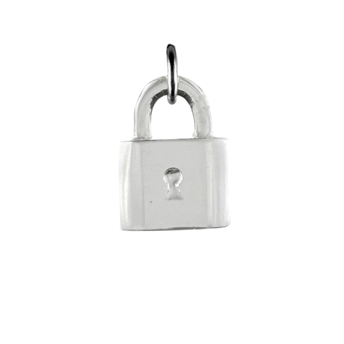 Cadenas transparent boucle argentée