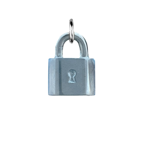 Cadenas bleu boucle argentée