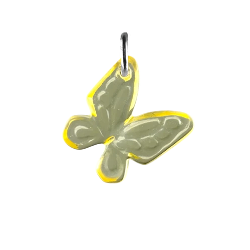 Charm papillon jaune