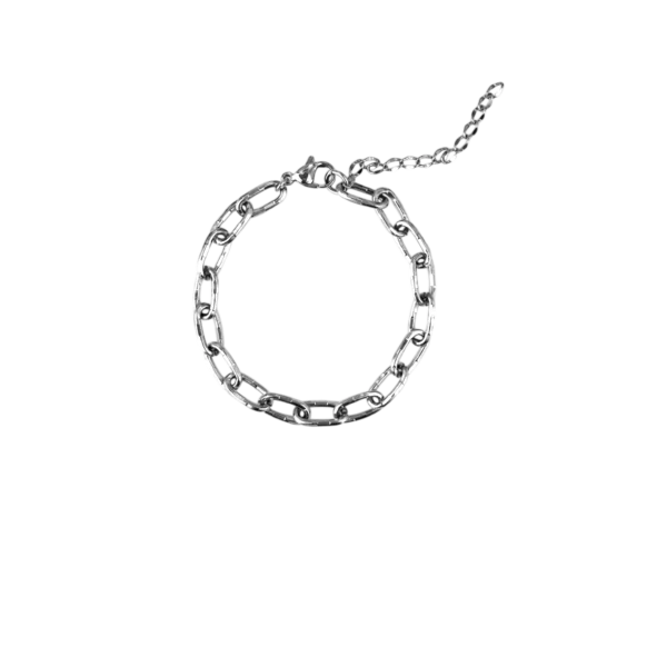 Bracelet argenté gros maillons