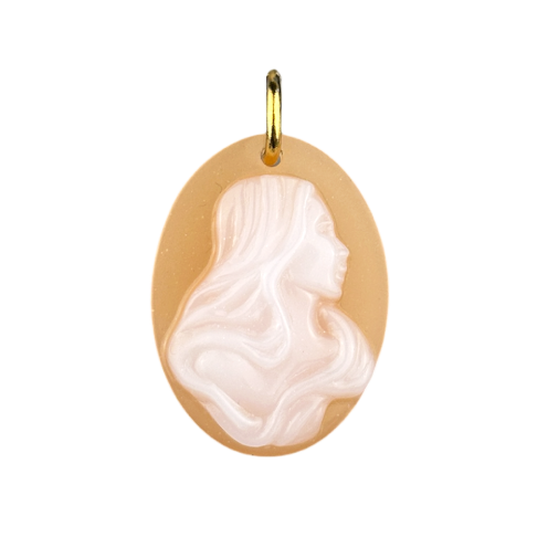 Charm camée orange
