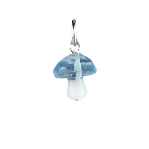 Charm champignon bicolore blanc et Bleu