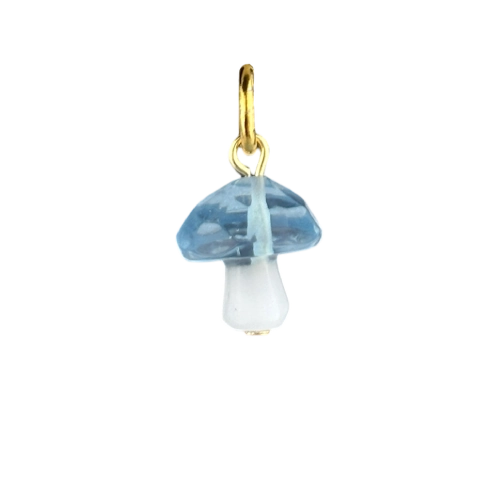 Charm champignon bicolore blanc et bleu