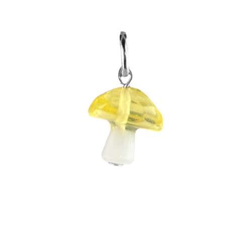Charm champignon bicolore blanc et jaune