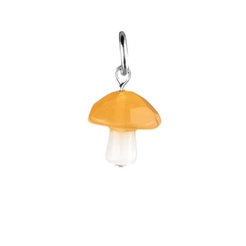 Charm champignon bicolore blanc et orange