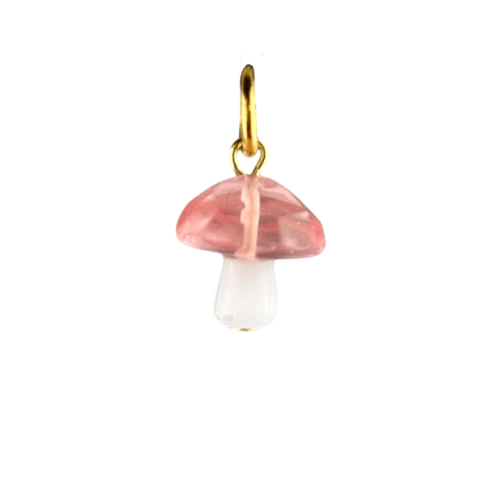 Charm champignon bicolore blanc et rose