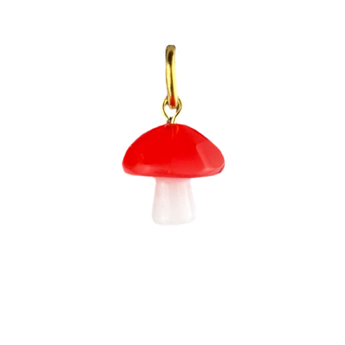 Charm champignon bicolore blanc et Rouge