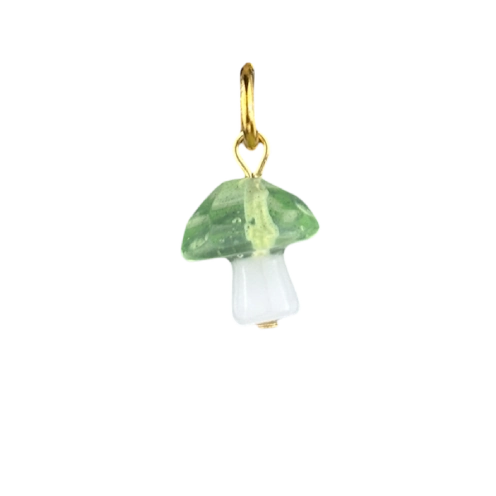 Charm champignon bicolore blanc et vert