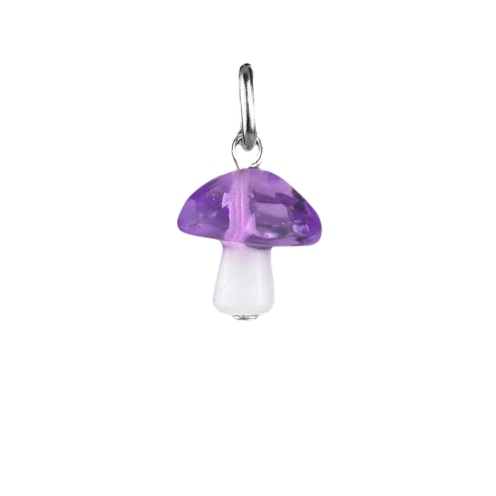 Charm champignon bicolore blanc et violet