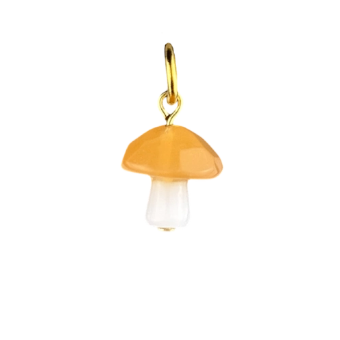 Charm champignon bicolore blanc et orange