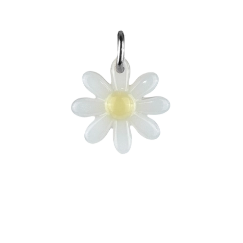 Charm marguerite blanc et jaune