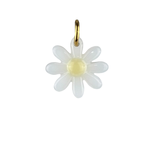 Charm marguerite blanc et jaune