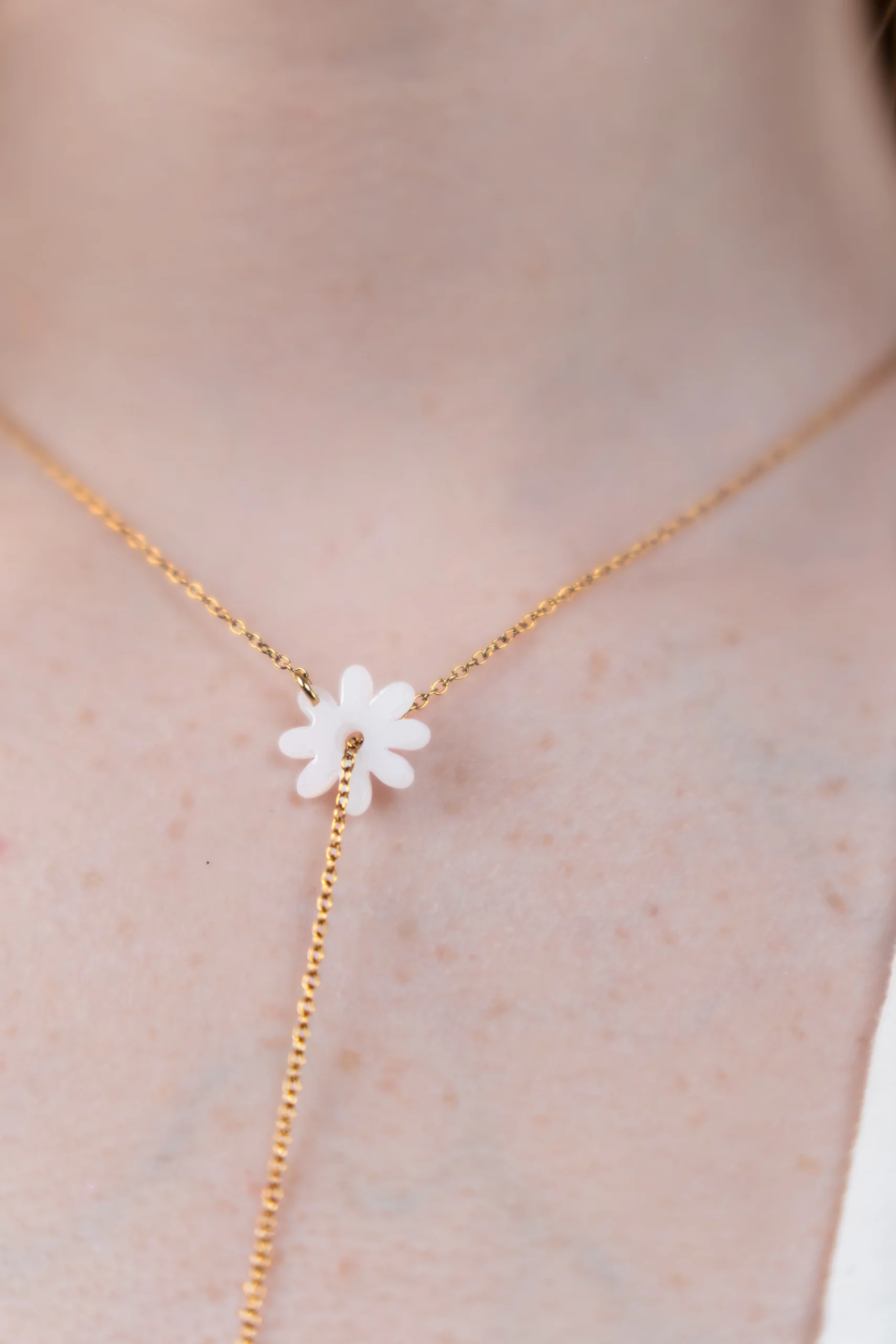 Charm marguerite blanc