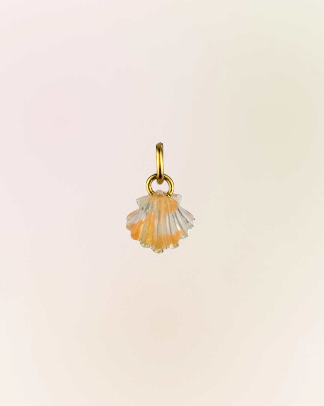 Charm été coquillage orange