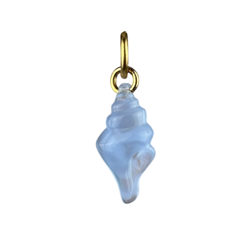 Charm conque bleu doré