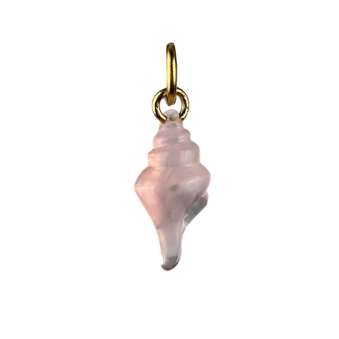 Charm conque rose doré