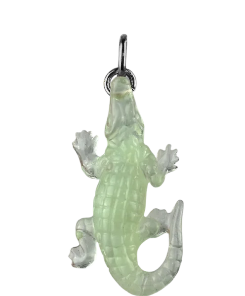 Charm crocodile vert