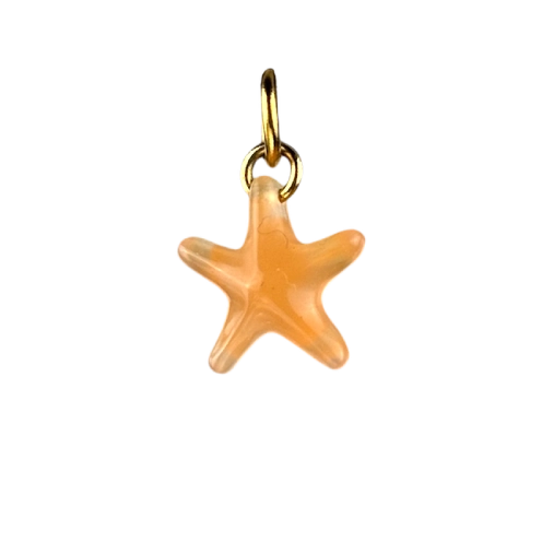 Charm étoile de mer orange doré