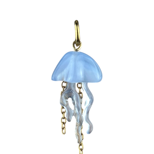 Charm méduse bleue