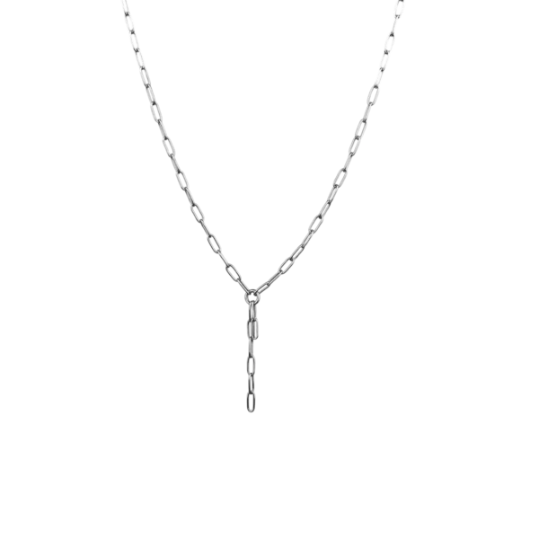 Collier Cascade maillons moyens en acier inoxydable