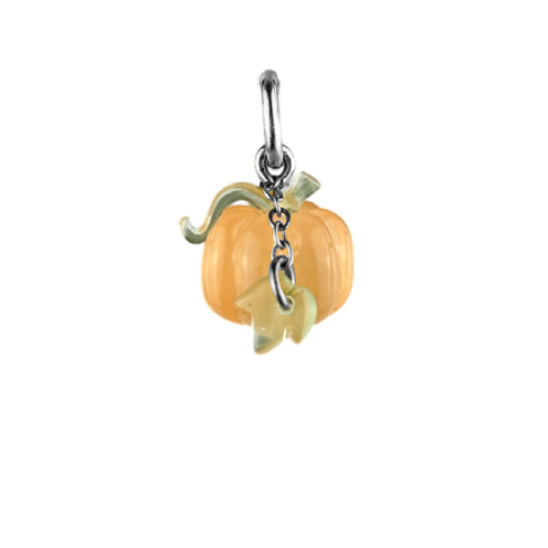 Charm citrouille boucle argentée
