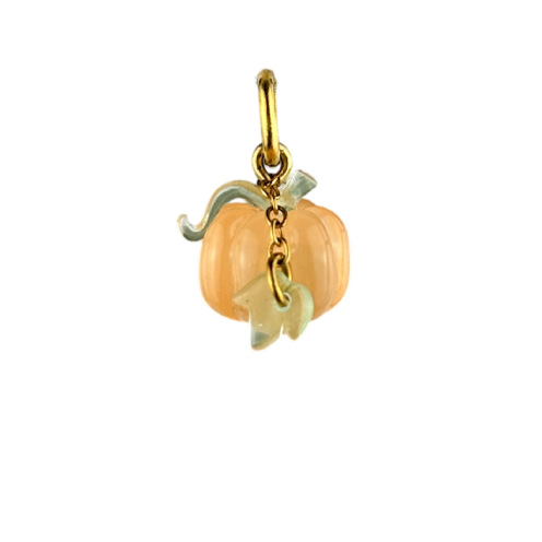 Charm citrouille boucle dorée