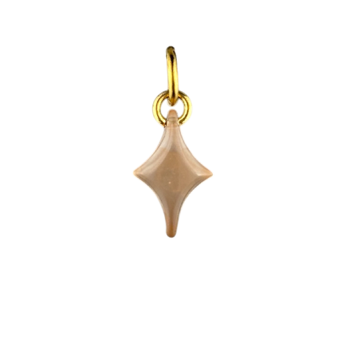Charm étoile marron boucle dorée