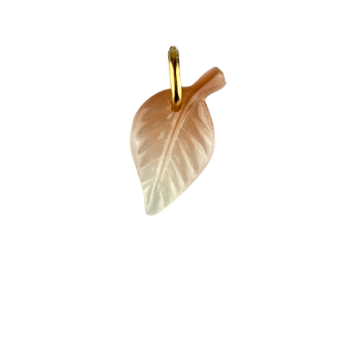 Charm feuille d'automne boucle dorée