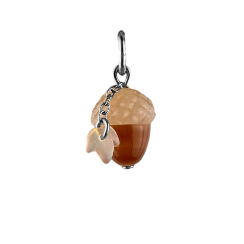 Charm gland boucle argentée