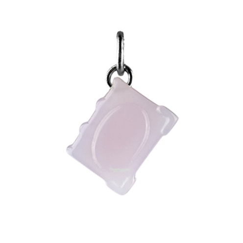 Charm livre lilas boucle argentée