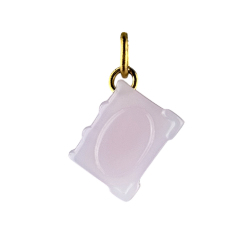 Charm livre lilas boucle dorée