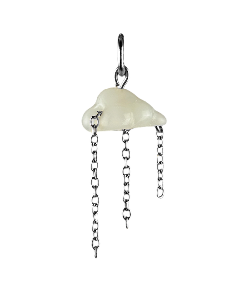 Charm nuage crème boucle argentée